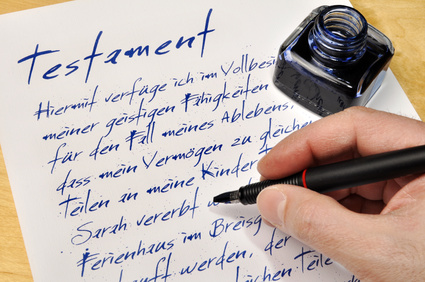 handschriftliches testament