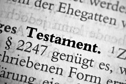 testament im gesetz