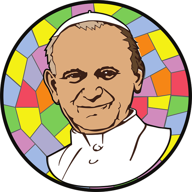 grafik von papst johannes paul ii.